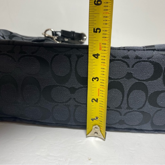 Coach Signature Gallery East West Black  Tote Handbag Purpose - Picture 12 of 16